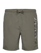 Premium Emb 17" Swim Short Sport Shorts Khaki Green Superdry Sport