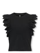 Kogbetty Life S/S Frill Top Jrs Tops T-shirts Sleeveless Black Kids On...