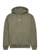 Daily Over D Hoodie Designers Sweat-shirts & Hoodies Hoodies Green HAN...