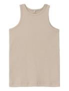 Nkfkab Sl Slim Top Noos Tops T-shirts Sleeveless Beige Name It