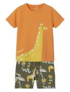 Nmmzomu Shorts Set Box Sets Sets With Short-sleeved T-shirt Orange Nam...