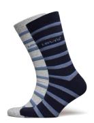 Levis Regular Cut Bird Eye Stripe 2P Underwear Socks Regular Socks Mul...