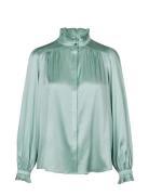 Sayakadea Tops Blouses Long-sleeved Green Dea Kudibal