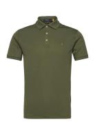 Custom Slim Fit Soft Cotton Polo Shirt Tops Polos Short-sleeved Green ...