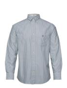 Reg Classic Oxford Stripe Shirt Tops Shirts Casual Green GANT