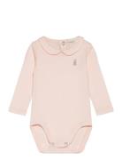 Bodysuit L/S Bodies Long-sleeved Pink United Colors Of Benetton