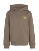 Small Monogram Hoodie Tops Sweat-shirts & Hoodies Hoodies Beige Calvin...