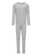 Kogmunte Loungewear L/S Pant Set Jrs Pyjamas Sett Grey Kids Only