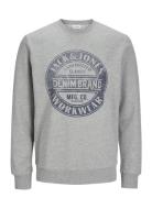 Jjjeans Sweat O-Neck Tops Sweat-shirts & Hoodies Sweat-shirts Grey Jac...