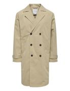 Onsjack Trenchcoat Otw Vd Trench Coat Kåpe Beige ONLY & SONS