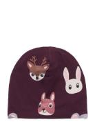 Beanie Jersey W Fleece Lining Accessories Headwear Hats Beanie Burgund...