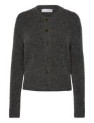 Slfsia Ras Ls Knit Cardigan Noos Tops Knitwear Cardigans Grey Selected...