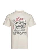 Ss Working West Tee Tops T-shirts Short-sleeved Cream Lee Jeans