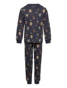 Pyjamas Ls Set Aop Pyjamas Sett Navy Minymo