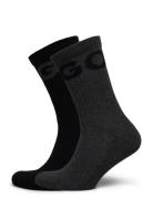 2P Qs Rib Iconcol Cc Underwear Socks Regular Socks Black HUGO