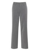 Joellegz Mel. Pinstripe Mw Pants Bottoms Trousers Suitpants Grey Gestu...