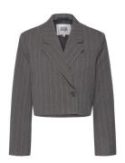 Keira Cropped Blazer Blazers Single Breasted Blazers Grey Twist & Tang...