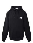 Hoodie W/Back Print Tops Sweat-shirts & Hoodies Hoodies Black Hound