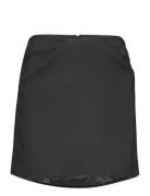 Pleat Miniskirt Kort Skjørt Black Mango