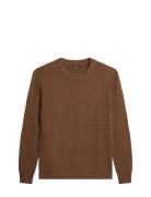 Archer Structure Sweater Designers Knitwear Round Necks Brown J. Linde...