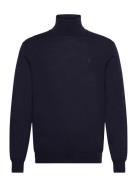 Washable Wool Turtleneck Sweater Tops Knitwear Turtlenecks Navy Polo R...