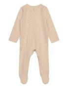 Baby Full Bodysuit Langermet Bodysuit Beige Gugguu