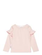 Frilla Shirt Tops T-shirts Long-sleeved T-shirts Pink Gugguu