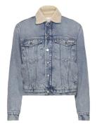 Regular Sherpa Denim Jacket Dongerijakke Denimjakke Blue Calvin Klein ...