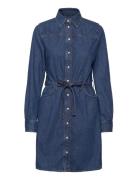 Reg Denim Dress Kort Kjole Blue GANT