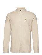 Plain Flannel Shirt Tops Shirts Casual Beige Lyle & Scott