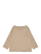 Nmmvebbe Ls Rlx Top Tops T-shirts Long-sleeved T-shirts Beige Name It