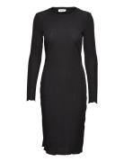 Oasismd Dress Knelang Kjole Black Modström