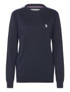 Karlo Reg Co Uspa M Knit Tops Knitwear Round Necks Navy U.S. Polo Assn...