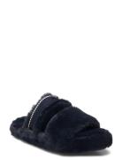 Hilfiger Fur Basics Slipper Slippers Tøfler Navy Tommy Hilfiger