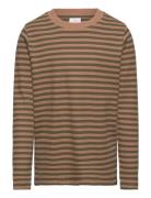 Tnlane L_S Rib Tee Tops T-shirts Long-sleeved T-shirts Brown The New