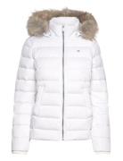 Tjw Basic Hooded Down Jacket Ext Fôret Jakke White Tommy Jeans