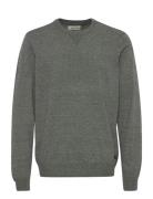 Bhbruton Crew Neck Kn Tops Knitwear Round Necks Grey Blend