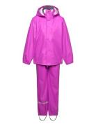 Pu Rain W. Susp. Recycled Outerwear Rainwear Rainwear Sets Purple Mikk...