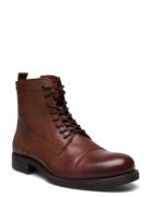 Jfwshaun Leather Boot Sn Støvletter Med Snøring Brown Jack & J S