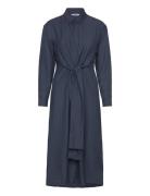 Srsydney Midi Shirt Dress Knelang Kjole Navy Soft Rebels