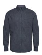 Structured Shirt Tops Shirts Business Navy Tom Tailor