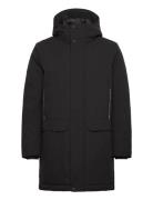 Tech Hooded Parka Parkas Jakke Black Tom Tailor