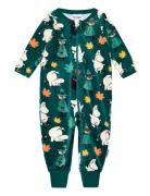 Briskly Velour Pyjamas Pyjamas Sie Jumpsuit Green Martinex