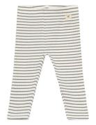 Stripped Cotton Leggings Bottoms Leggings Brown Mango