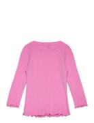 Nmfnimisa Ls Slim Top Tops T-shirts Long-sleeved T-shirts Pink Name It