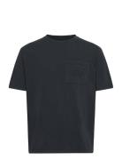 Nb Over Dyed Pocket T Shirt Black Designers T-shirts Short-sleeved Bla...