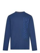 Long Sleeve T-Shirt Tops T-shirts Long-sleeved T-shirts Blue BOSS