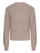 Nmnola L/S O-Neck Knit Fwd Tops Knitwear Jumpers Beige NOISY MAY