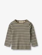 T-Shirt L/S Stig Tops T-shirts Long-sleeved T-shirts Khaki Green Wheat