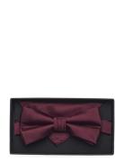 Polyester Bow Tie Sløyfe Burgundy Lindbergh Black